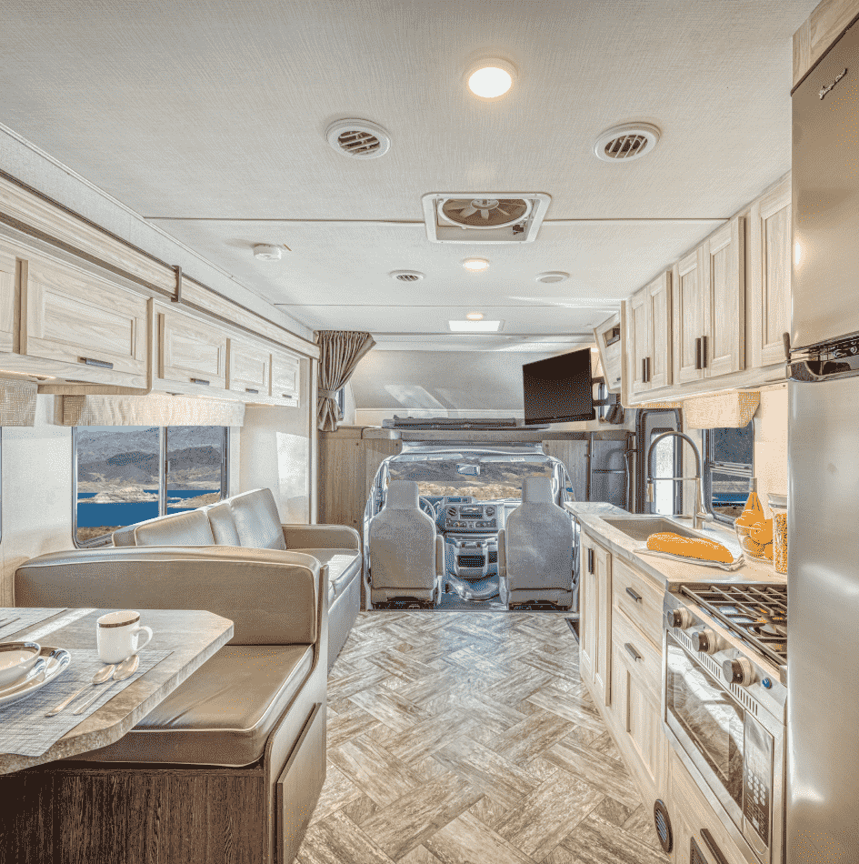 Class C Family Sleeper Living Area